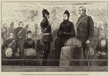 Preisverleihung an das zweite Freiwilligenbataillon der Royal Fusiliers in der St James